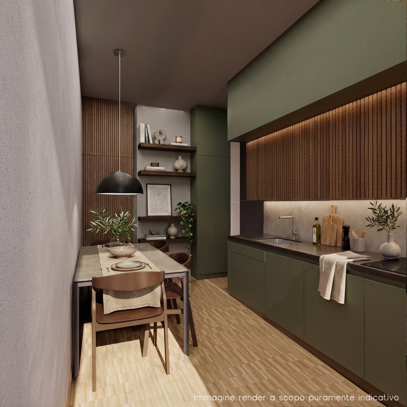 La cucina dell'interno A19