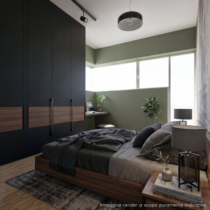 La camera da letto dell'interno C6